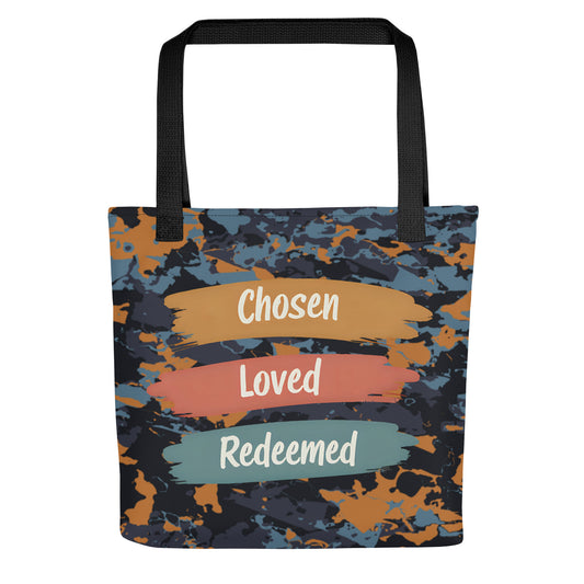 Christian tote bag - Chosen Loved Redeemed Tote Bag - Saint Label