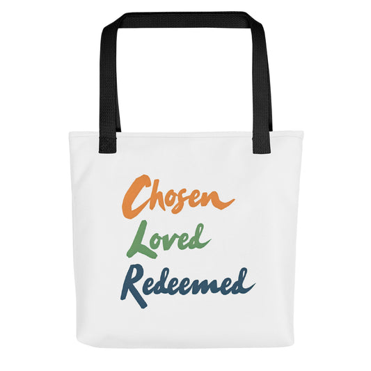 Christian tote bag - Chosen Loved Redeemed Tote Bag - Saint Label