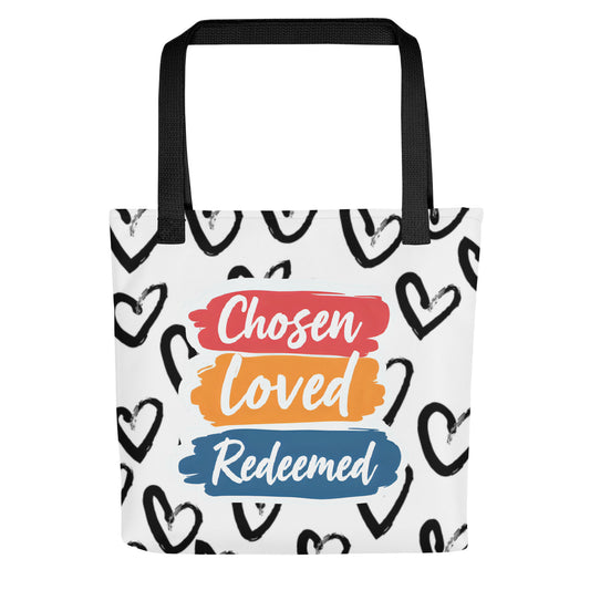 Christian tote bag - Chosen Loved Redeemed Tote Bag - Saint Label