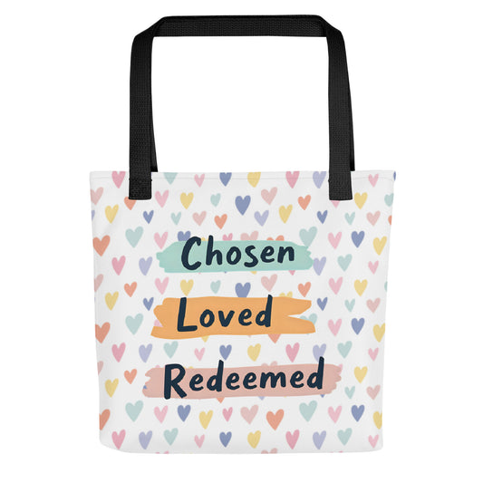 Christian tote bag - Chosen Loved Redeemed Tote Bag - Saint Label