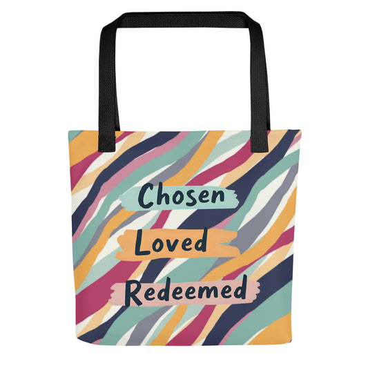 Christian tote bag - Chosen Loved Redeemed Tote Bag - Saint Label