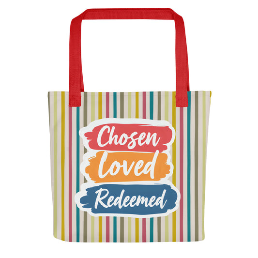 Christian tote bag - Chosen Loved Redeemed Tote Bag - Saint Label