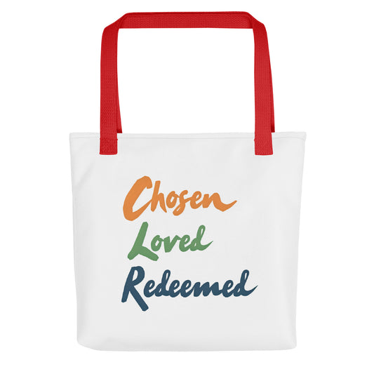 Christian tote bag - Chosen Loved Redeemed Tote Bag - Saint Label