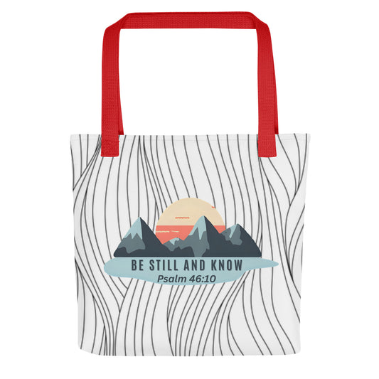 Christian tote bag - Be Still and Know Tote Bag - Saint Label
