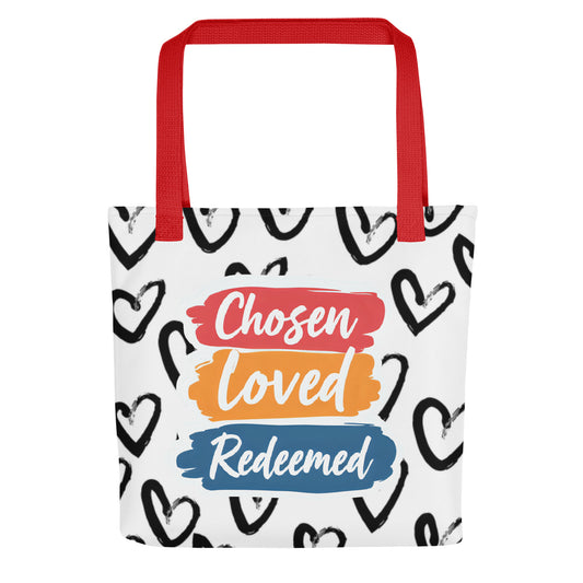 Christian tote bag - Chosen Loved Redeemed Tote Bag - Saint Label