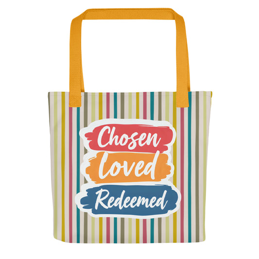 Christian tote bag - Chosen Loved Redeemed Tote Bag - Saint Label
