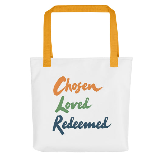 Christian tote bag - Chosen Loved Redeemed Tote Bag - Saint Label