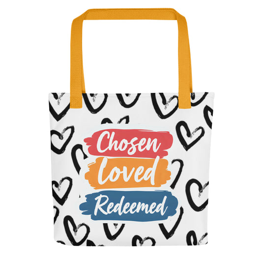 Christian tote bag - Chosen Loved Redeemed Tote Bag - Saint Label