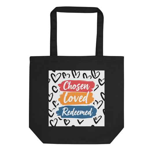 Christian tote bag - Chosen Loved Redeemed Cotton Tote Bag - Saint Label