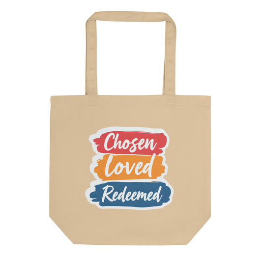 Christian tote bag - Chosen Loved Redeemed Cotton Tote Bag - Saint Label