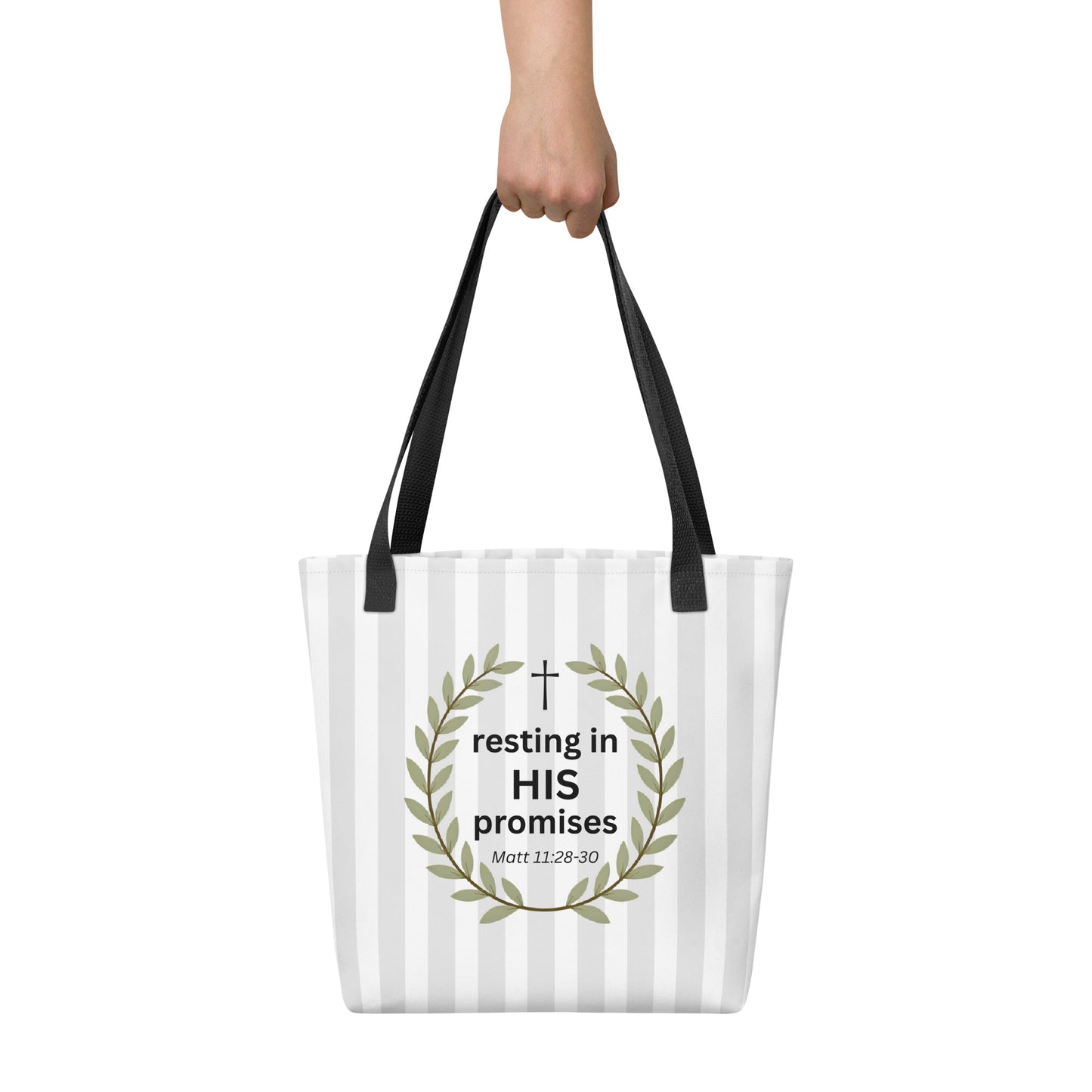 Resting in His Promises Tote Bag - Matthew 11:28-30
