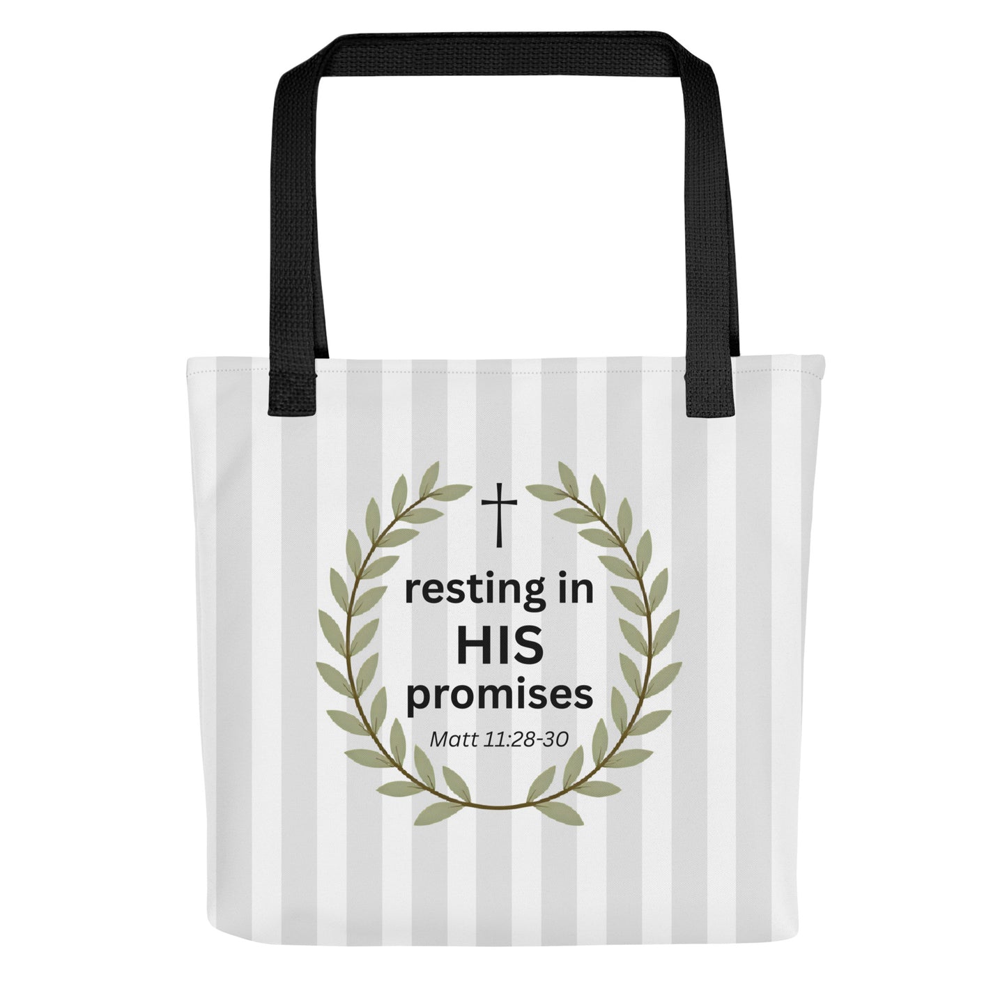 Resting in His Promises Tote Bag - Matthew 11:28-30